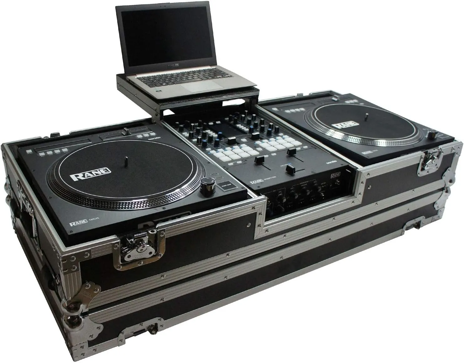 Harmony Audio HC2T1272WLT DJ Battle Coffin Compatible with (2) Rane 12 Turntables & Rane 72 Mixer - Case Only