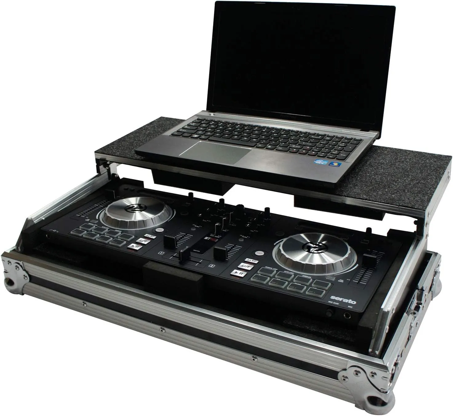 Harmony Audio HCMIXTRACKPRO3LT Flight Laptop Stand DJ Case Compatible with Numark Mixtrack Pro 3