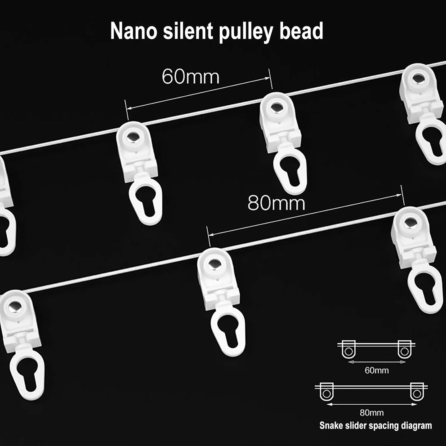 Heavy Duty Curtain Track Rail - Adjustable 1m to 6m, Serpentine Slide Track for Walls & Ceilings, Snap-On Installation with Tape Set, Perfect for Wave Curtains
