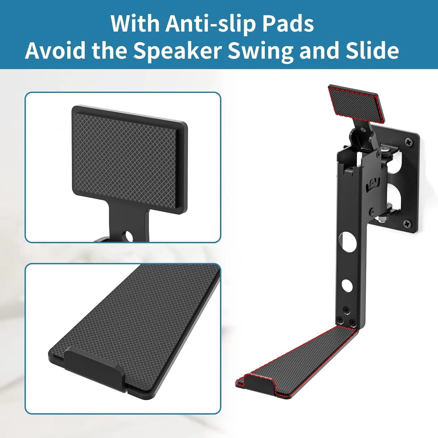 Heavy Duty Speaker Wall Mount for Sonos 5 & Sonos Play 5 Wall Mount - Tilt & Swivel Adjustable Speaker Mounts for Sonos 5 & Five, Play 5 Gen 2 Wall Mounting Bracket, Black