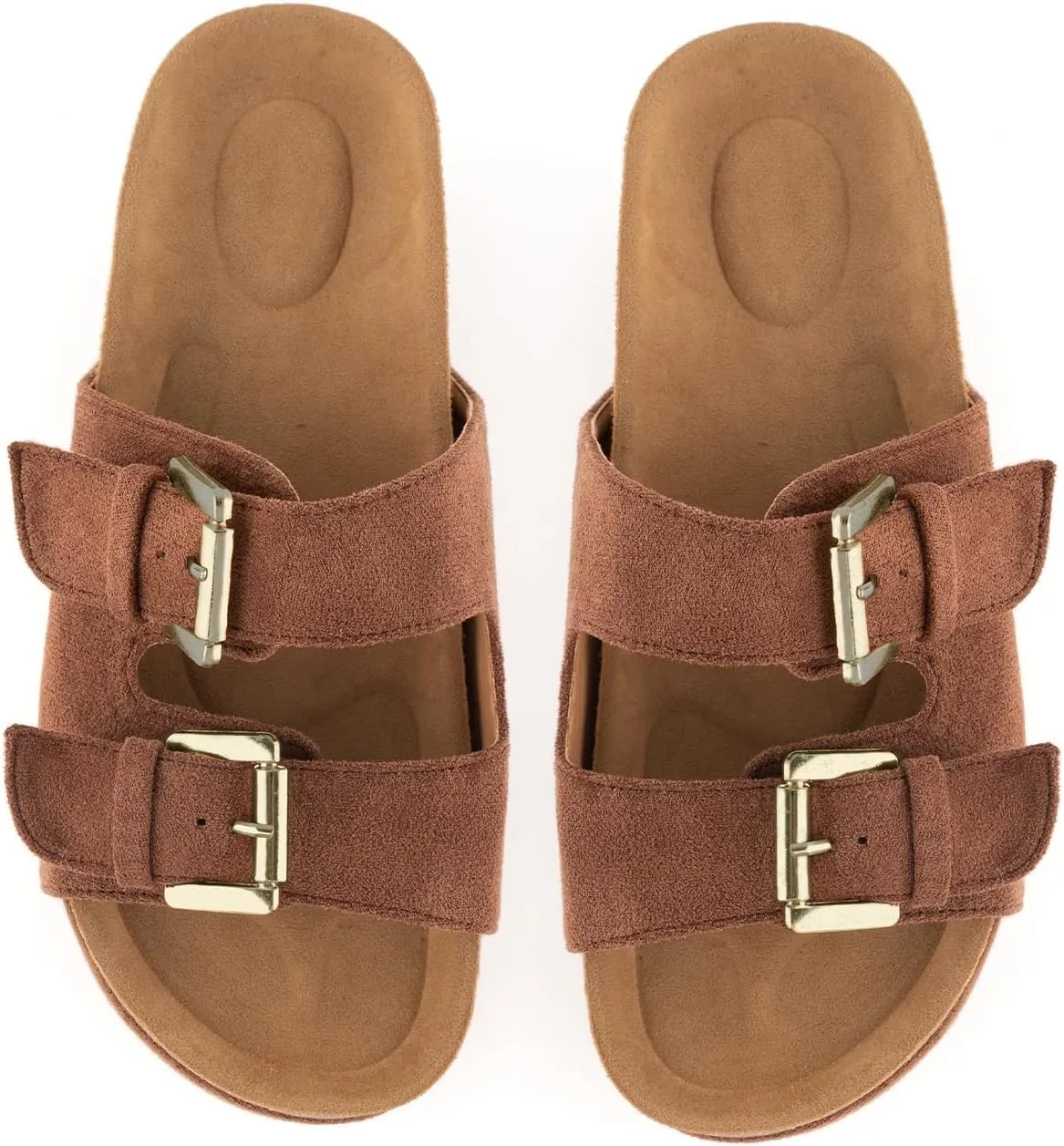 heelchic Platform Sandals Women, Chunky Platform Wedges with Arch Support, Big Buckle Casual Open Toe Slide Sandals