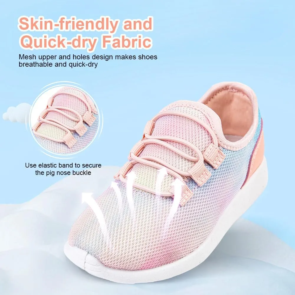 HIITAVE Girls Shoes Kids Slip on Tennis Sneakers Walking Running Athletic Gym Shoes