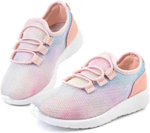 HIITAVE Girls Shoes Kids Slip on Tennis Sneakers Walking Running Athletic Gym Shoes