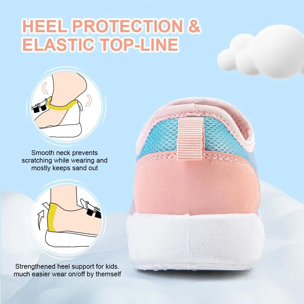 HIITAVE Girls Shoes Kids Slip on Tennis Sneakers Walking Running Athletic Gym Shoes