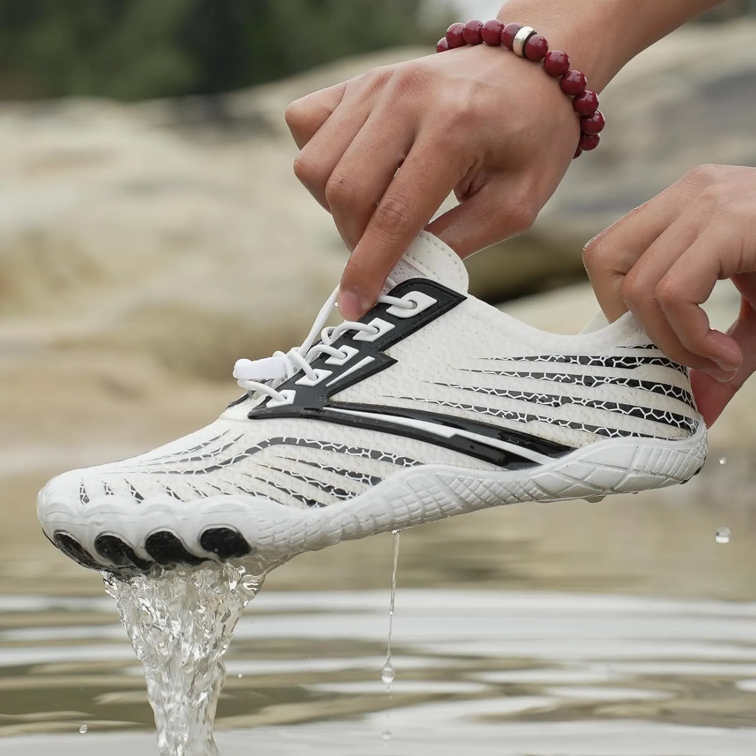 Hike Barefoot Shoes Footwear for Women Men, Water with Wide Toe Box, Neuropathy Comfort Wear Shoes, Grounded Non Slip Quick Dry Waterproof Hiking Aqua Swim Beach Drainage, Unisex Outdoor