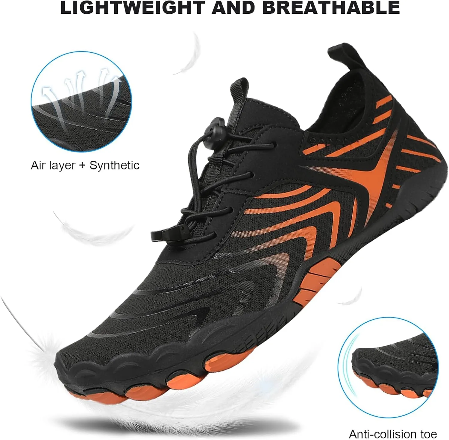 Hike Barefoot Shoes Women Men, Womens Footwear, Healthy & Non-Slip, Trail Running Shoes with Wide Toe and Zero Drop, for Both Genders, as Grounded Footwear