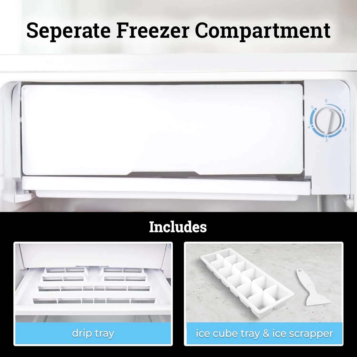 Igloo 2.6 Cu. Ft. Compact Refrigerator with Freezer - Mini Fridge for Dorm, Office, and Bedroom - Includes Adjustable Shelves and 8-Can Dispenser - 2-Liter Storage - White