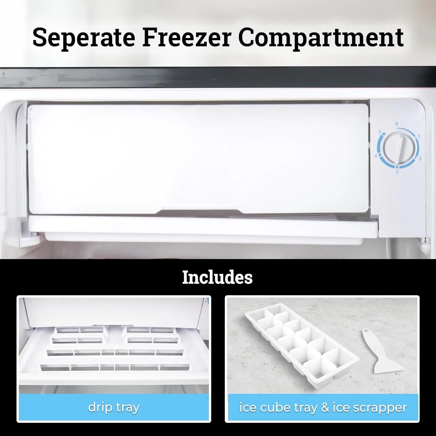 Igloo 2.6 Cu.Ft. Compact Refrigerator with Freezer, 2 Shelfs, Perfect for Homes, Offices, Dorms, Black