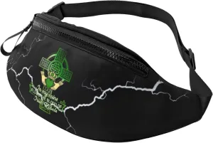 In My Veins Flows The Blood Of Irish Crossbody waist bag, fashionable waist bag for teenagers, suitable for traveling, running, hiking