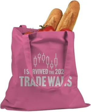 Indica Plateau I Survived the 2025 Trade Wars Cotton Canvas Tote Bag