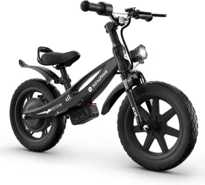 isinwheel 2-in-1 Electric Bike for Kids Ages 2-6, 250W/150W Electric Balance Bike with Swappable Battery, 14/12 inch Inflatable Tire and Adjustable Seat, Electric Motorcycle for Kids Boys & Girls