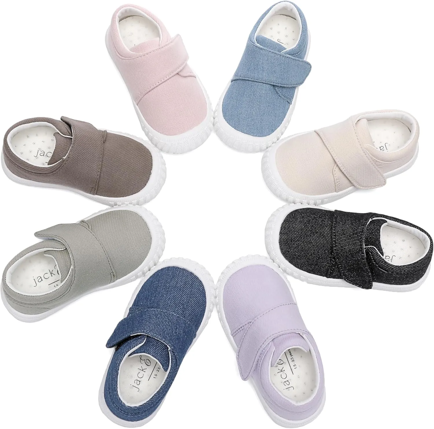 Jack & Lily Kids Canvas Shoes for Girls & Boys - Ideal Baby Shoes for Cuddly Moments & Fun - Ensure Support & Durability with Everyday Wear - Slip-On Shoes to Keep Little Feet Happy