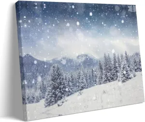 JDOOLNXF Imagini Cu Iarna De Fundal Poster Canvas Print Wall Art HD Print on Canvas Painting Wall Art for Living Room Decor Boy Gift Frame-style-3 16x24inch(40x60cm)