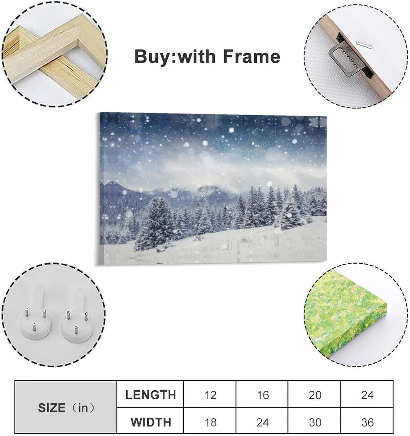 JDOOLNXF Imagini Cu Iarna De Fundal Poster Canvas Print Wall Art HD Print on Canvas Painting Wall Art for Living Room Decor Boy Gift Frame-style-3 16x24inch(40x60cm)
