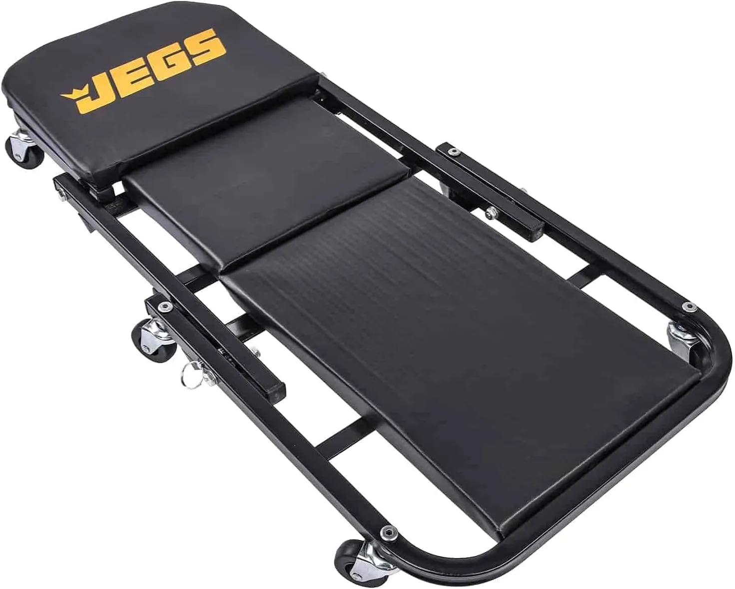 JEGS 2-in-1 Folding Creepers Automotive and Z Creeper - 300 LBS Capacity Mechanic Creeper Seat - Low Profile Creeper with Adjustable Positions