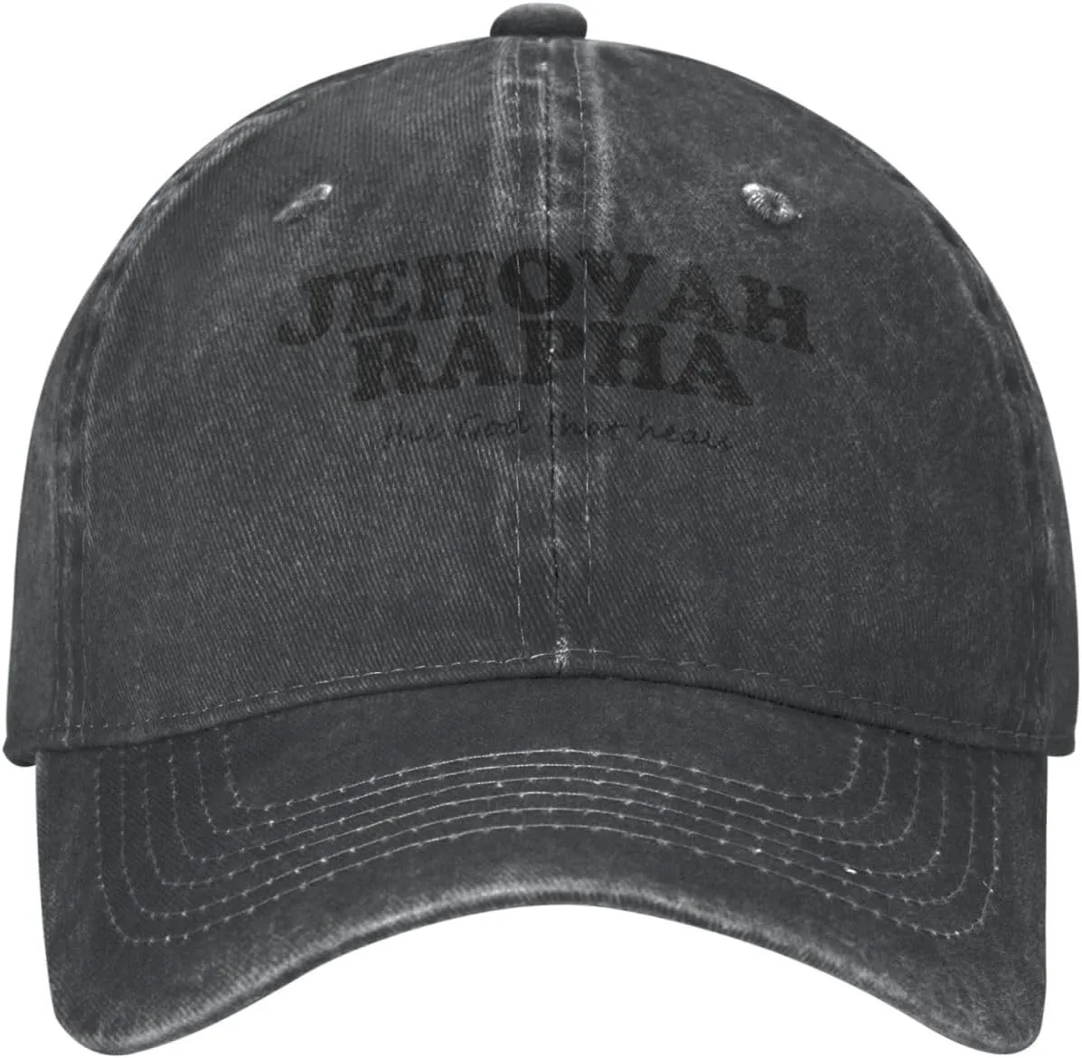 Jehovah Rapha The God Who Heals Baseball Hat Adjustable Classic Dad Hat for Men Women,Black
