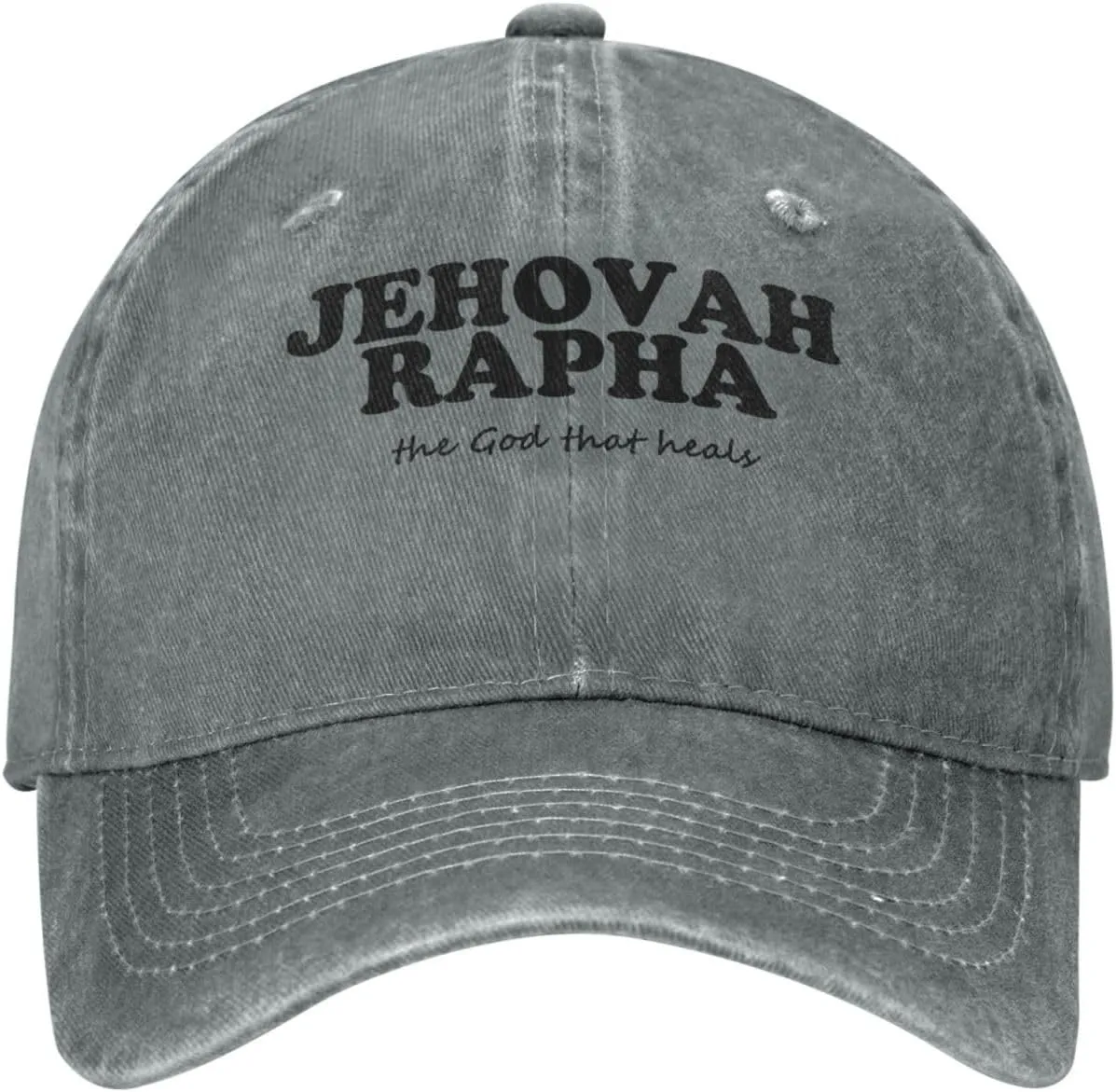 Jehovah Rapha The God Who Heals Baseball Hat Adjustable Classic Dad Hat for Men Women,Black