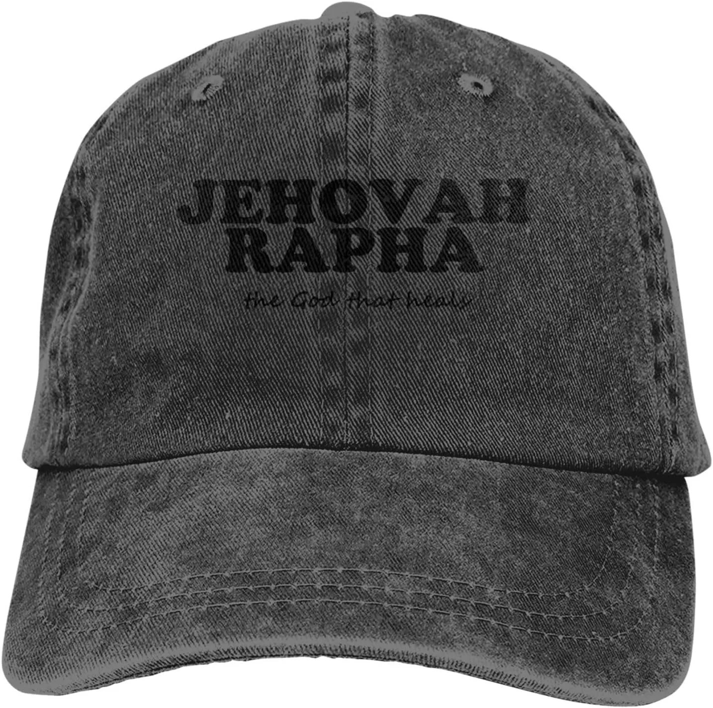 Jehovah Rapha The God Who Heals Baseball Hat Adjustable Classic Dad Hat for Men Women,Black