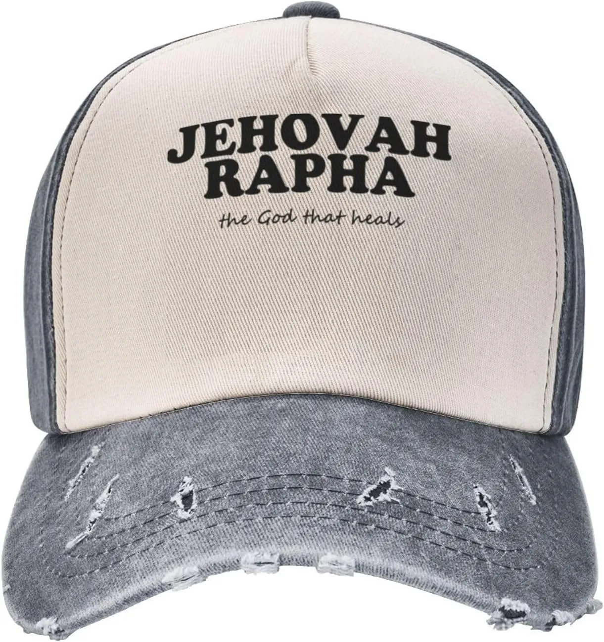Jehovah Rapha The God Who Heals Baseball Hat Adjustable Low Profile Dad Hat for Men Women,Dark Red
