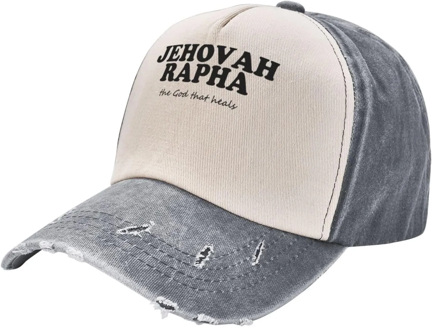 Jehovah Rapha The God Who Heals Baseball Hat Adjustable Low Profile Dad Hat for Men Women,Dark Red