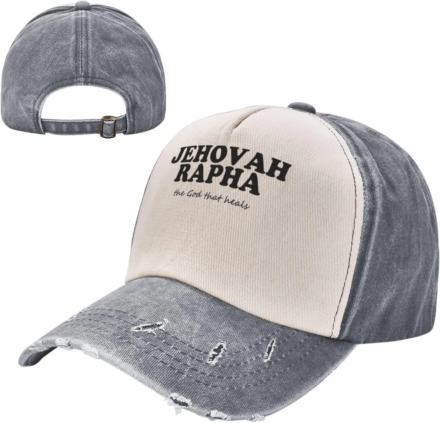 Jehovah Rapha The God Who Heals Baseball Hat Adjustable Low Profile Dad Hat for Men Women,Dark Red