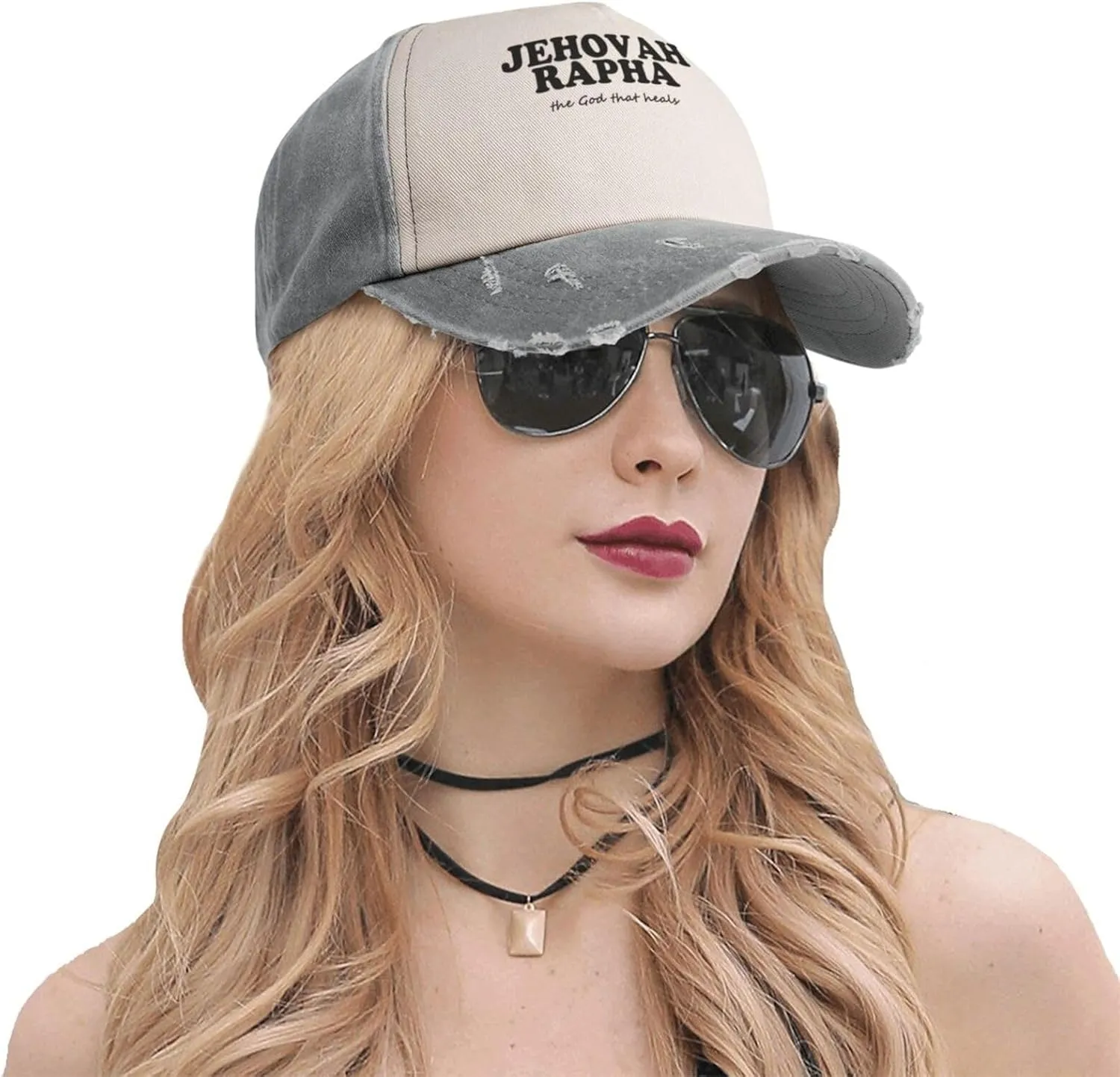 Jehovah Rapha The God Who Heals Baseball Hat Adjustable Low Profile Dad Hat for Men Women,Dark Red