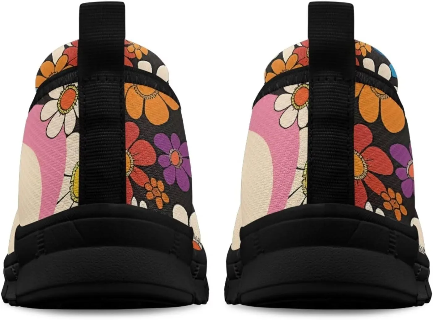 Jeiento Women's Casual Flower Sneaker Lady Slip On Loafers Business Work Flats Sport Running Jogging Footwear