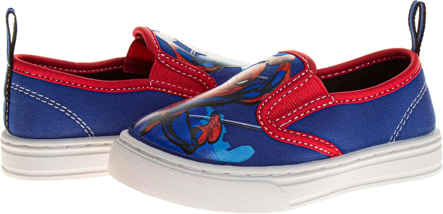 Josmo Kids Favorite Cartoon Characters Low top Slip-On Shoes - Casual Fashion Lowtop Canvas Sneakers for Boys (Sizes: 5-10 Toddlers / 11-13 Little Kid / 1-4 Big Kid)