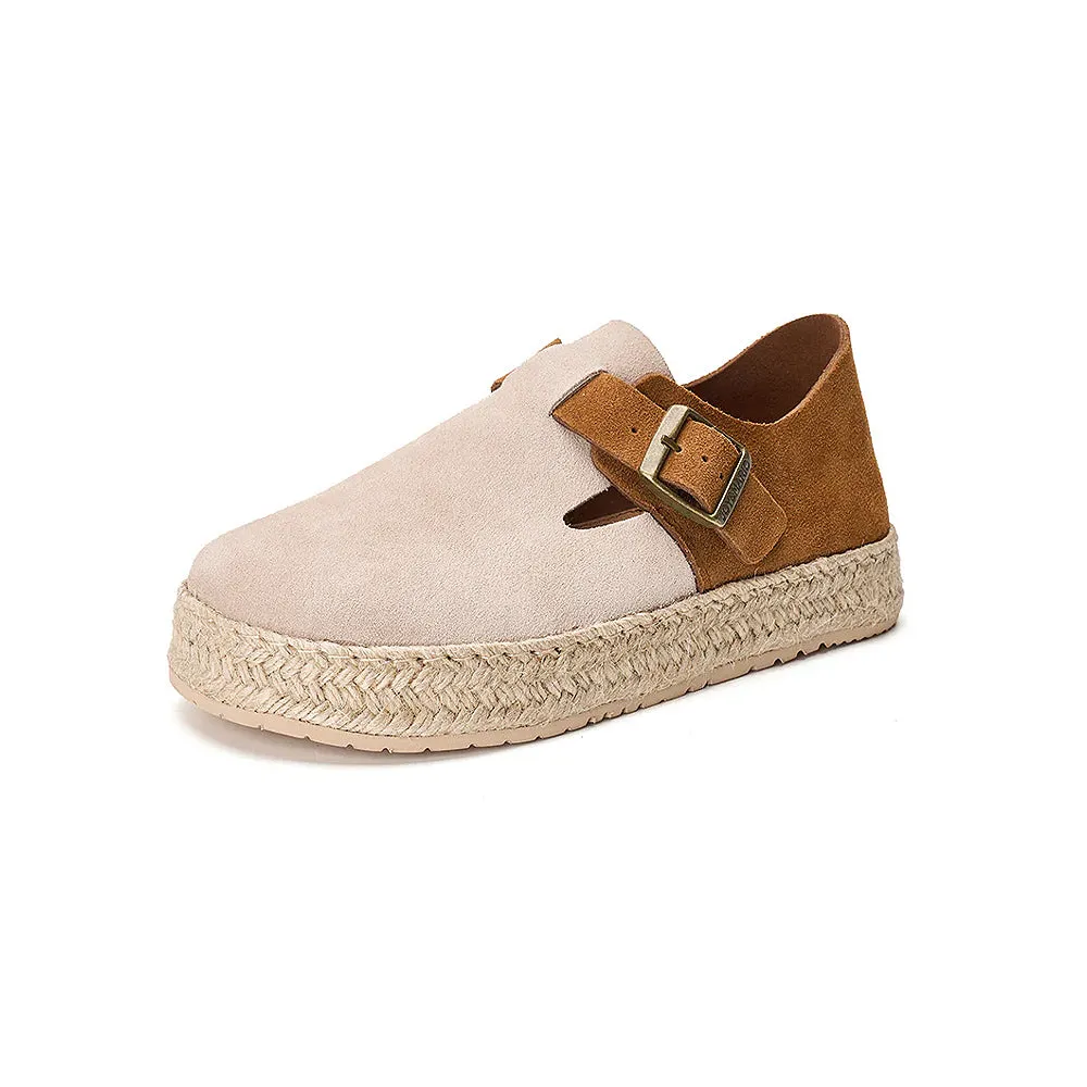 Joy & Mario Slip-On Espadrille Leather Couple Loafers