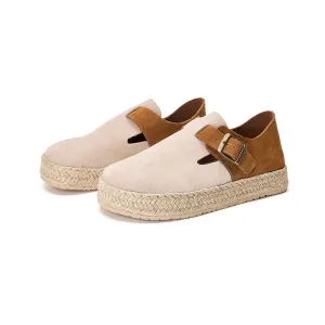 Joy & Mario Slip-On Espadrille Leather Couple Loafers