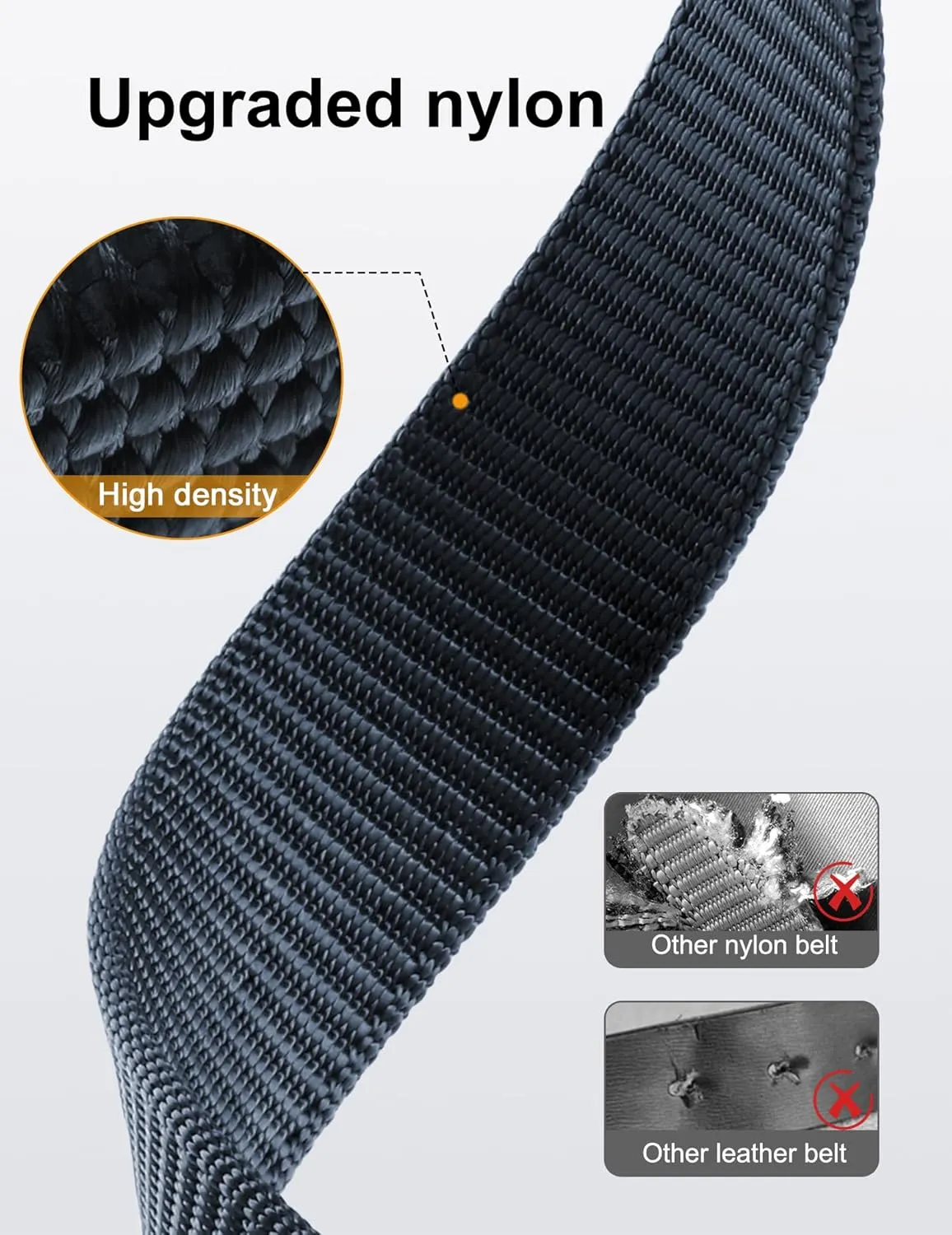 JUKMO Ratchet Belt for Men, Nylon Web Tactical Belt with Automatic Slide Buckle, Adjustable Trim to Fit