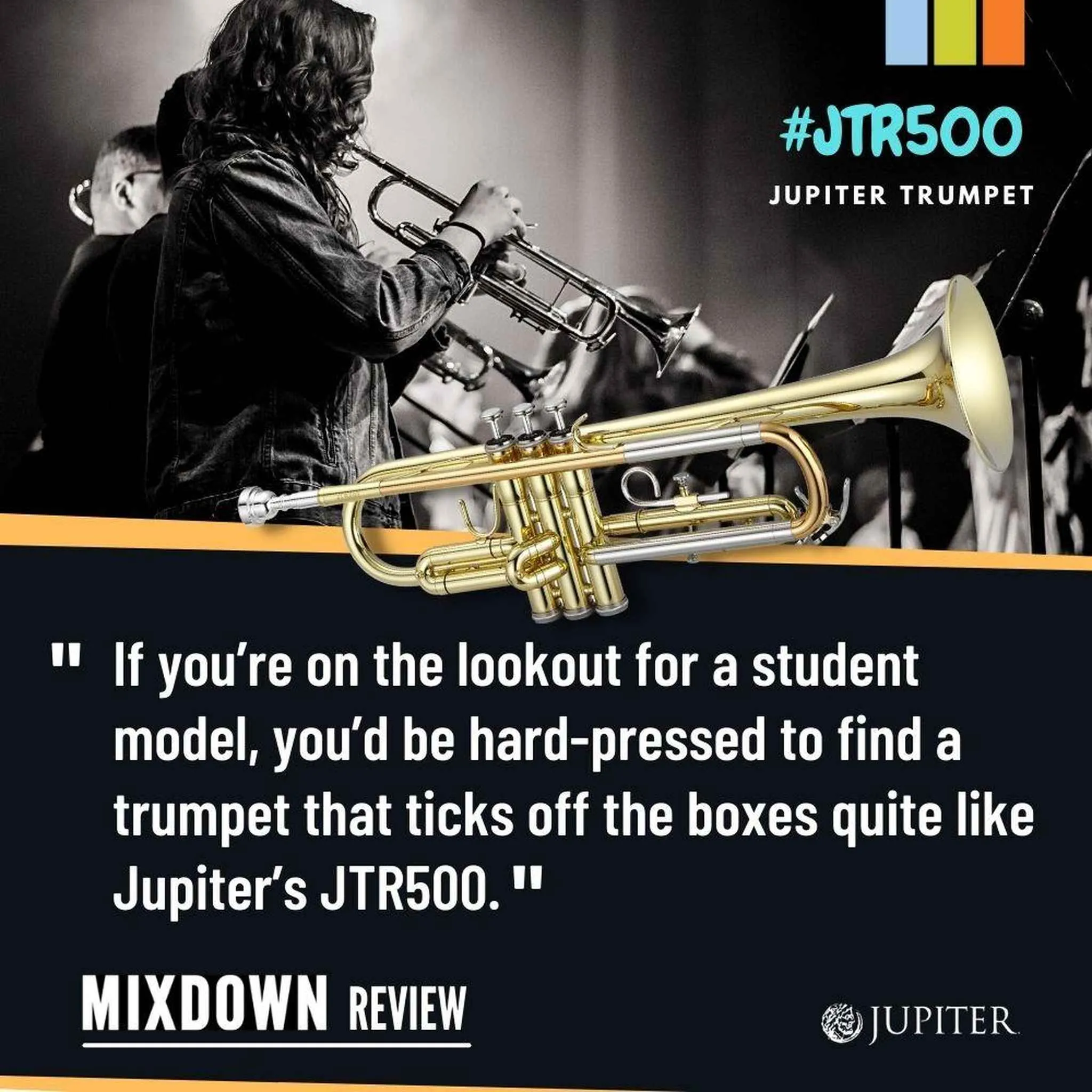 Jupiter JTR500S Student Trumpet - Silver Plated