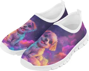Kids Athletic Shoes Cute Girls Slip On Tennis Shoes Comfy Boys Casual Shoes