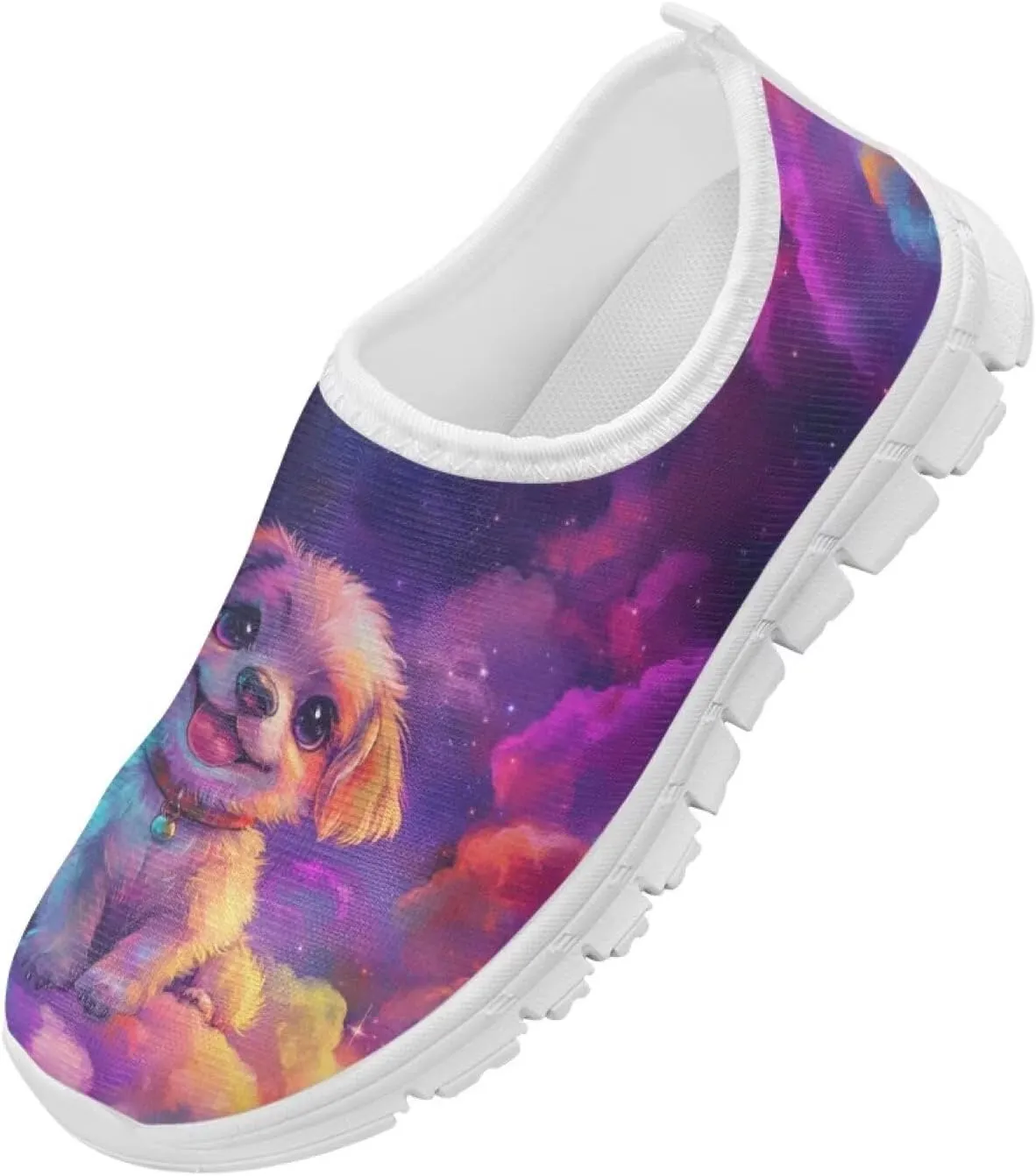 Kids Athletic Shoes Cute Girls Slip On Tennis Shoes Comfy Boys Casual Shoes