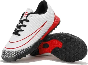 Kids Indoor Soccer Shoes - Non-Slip Lace-Up Cleats for Boys & Girls, Lightweight Athletic Shoes for Indoor Sports