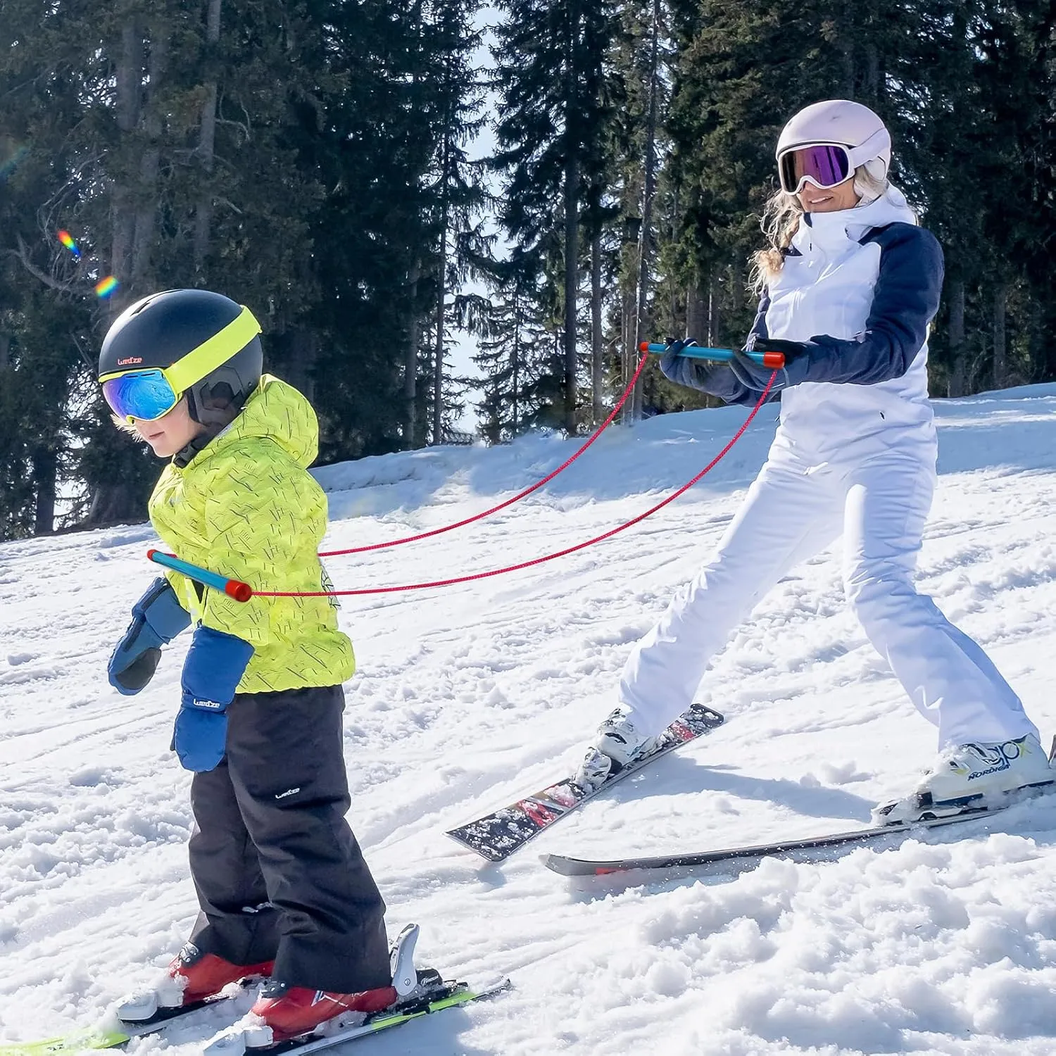 Kids Ski Trainer, Ski Training to Kids Downhill Skis Safely and Helps Build Good Form and Confidence, Easy Toddler Ski Trainer
