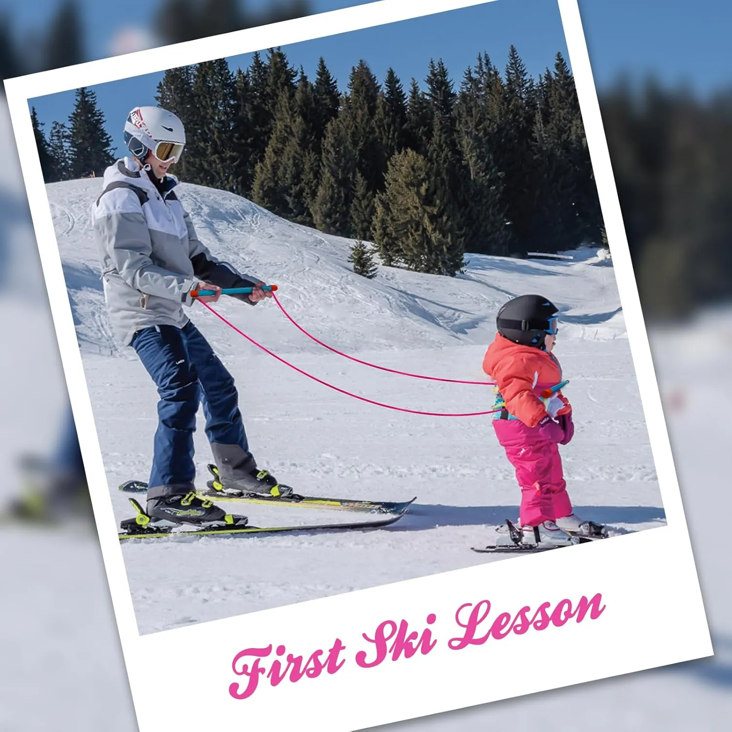 Kids Ski Trainer, Ski Training to Kids Downhill Skis Safely and Helps Build Good Form and Confidence, Easy Toddler Ski Trainer