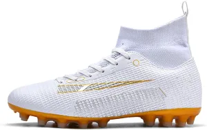 Kids Soccer Cleats,Unisex Football Shoes Outdoor,High-Top Boys Girls Athletic Soccer Shoes