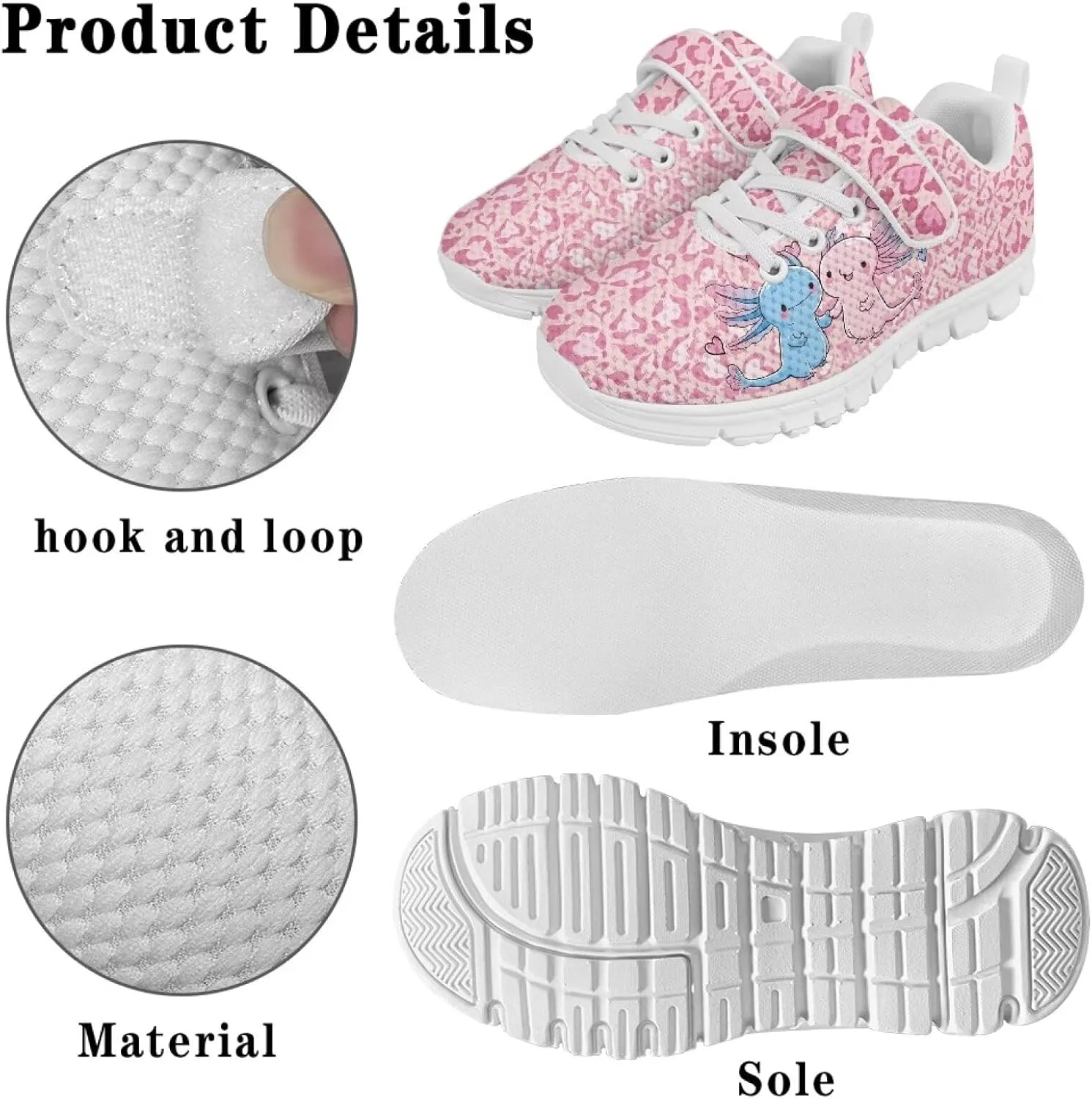 Kids Tennis Gym Shoes Slip On Sneakers Comfy Running Athletic Shoes