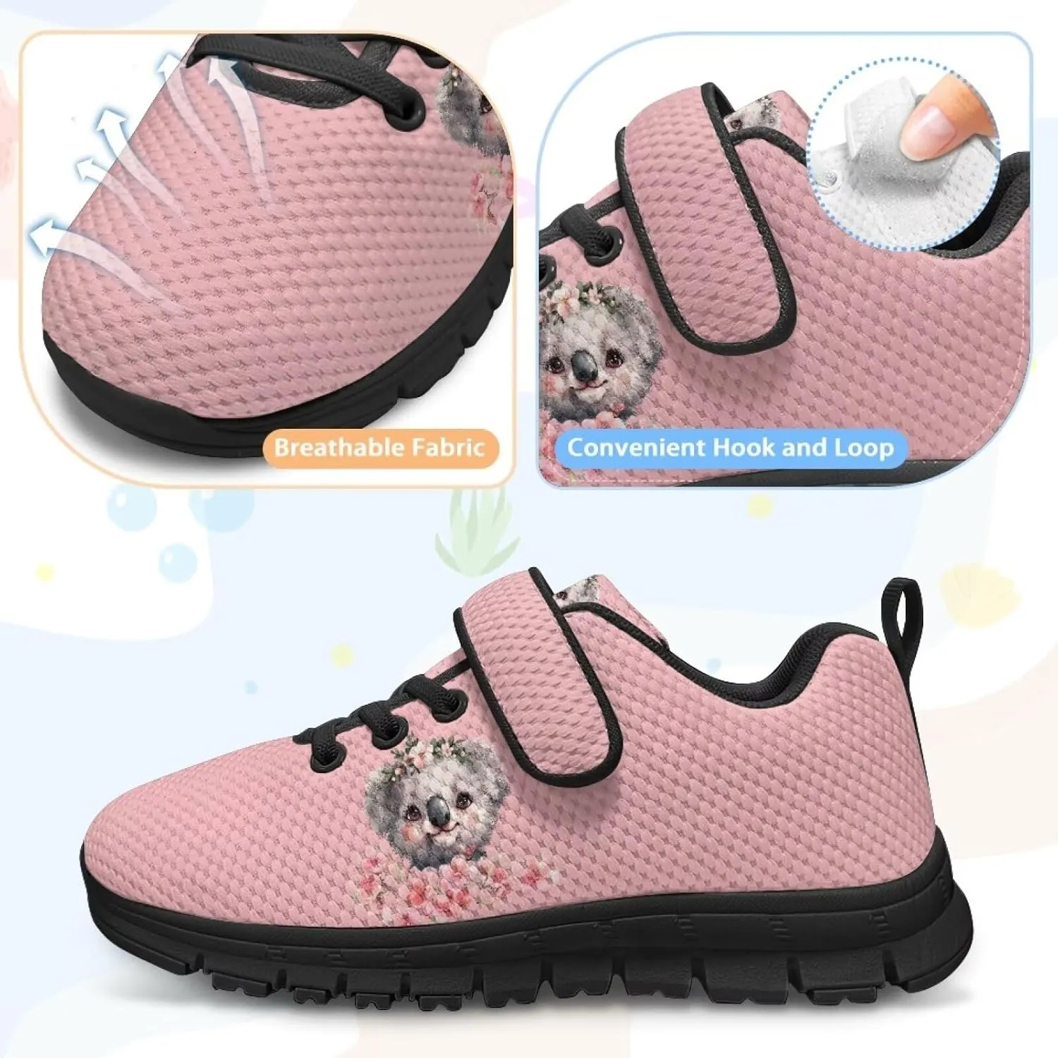 Kids Tennis Shoes Non-Slip Sneakers for Girls Slip On Running Shoes