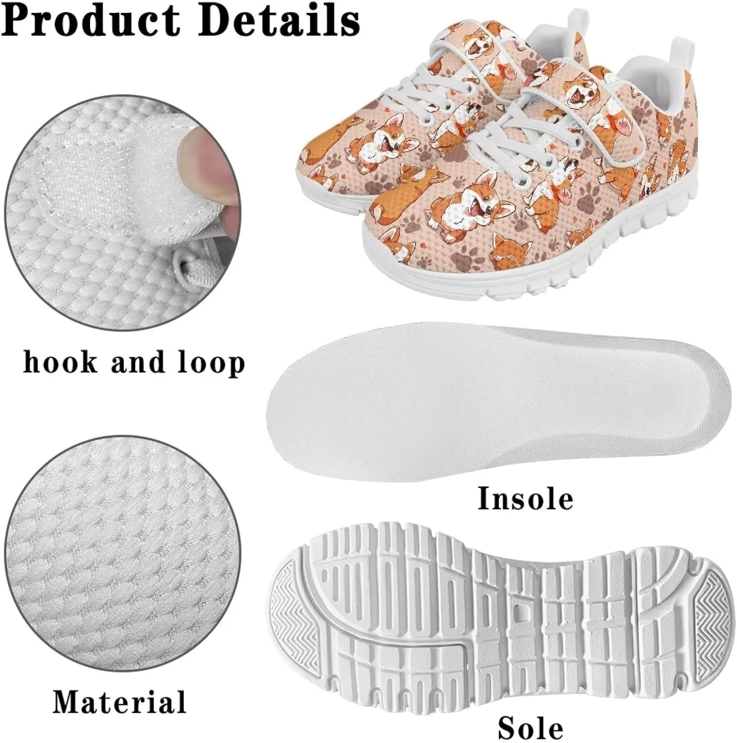 Kids Tennis Shoes School Running Shoes Slip On Sneakers for Boys Girls