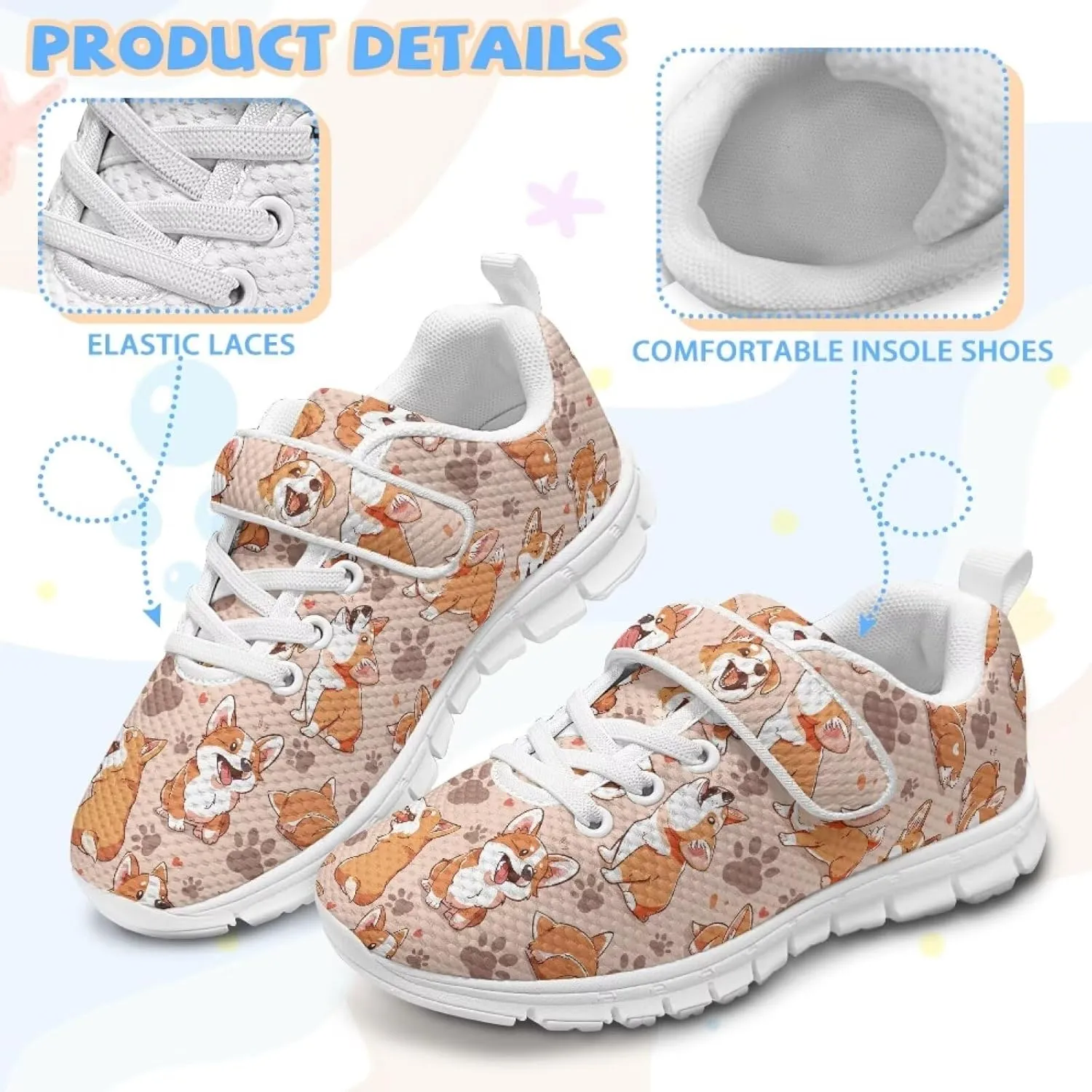 Kids Tennis Shoes School Running Shoes Slip On Sneakers for Boys Girls