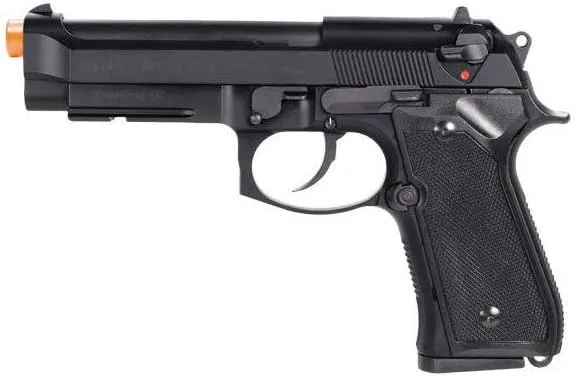 KWA M9 PTP 6mm 24rd Railed Frame Airsoft Gun, Black