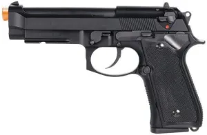 KWA M9 PTP 6mm 24rd Railed Frame Airsoft Gun, Black