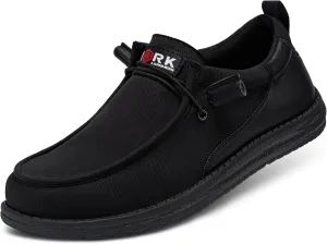 LARNMERN Steel Toe Loafers Women Lightweight Comfortable Slip On Walking Casual Flats Sneakers Work Safety Shoes