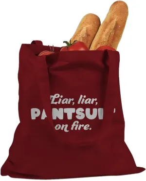 Liar Liar Pantsuit On Fire Cotton Canvas Tote Bag