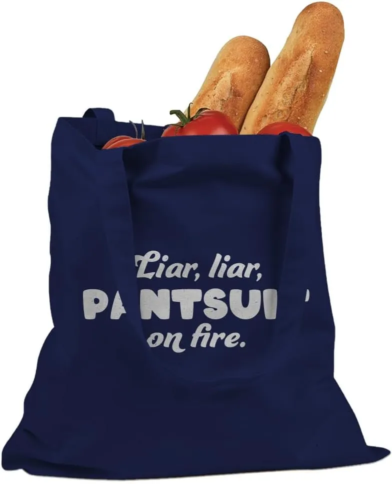 Liar Liar Pantsuit On Fire Cotton Canvas Tote Bag