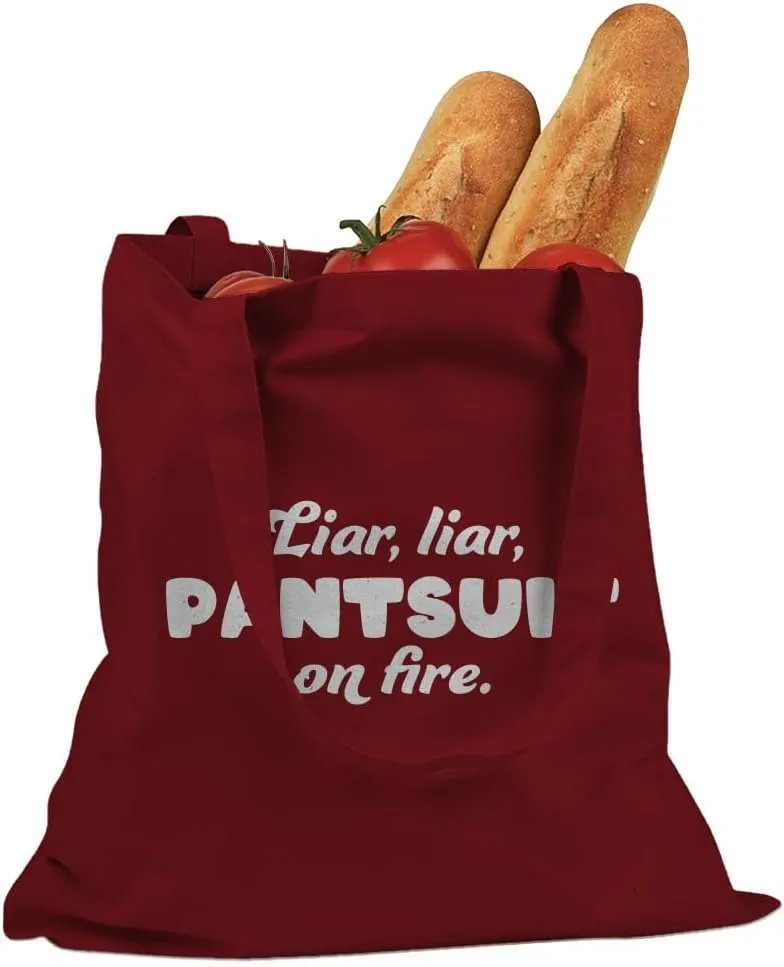 Liar Liar Pantsuit On Fire Cotton Canvas Tote Bag