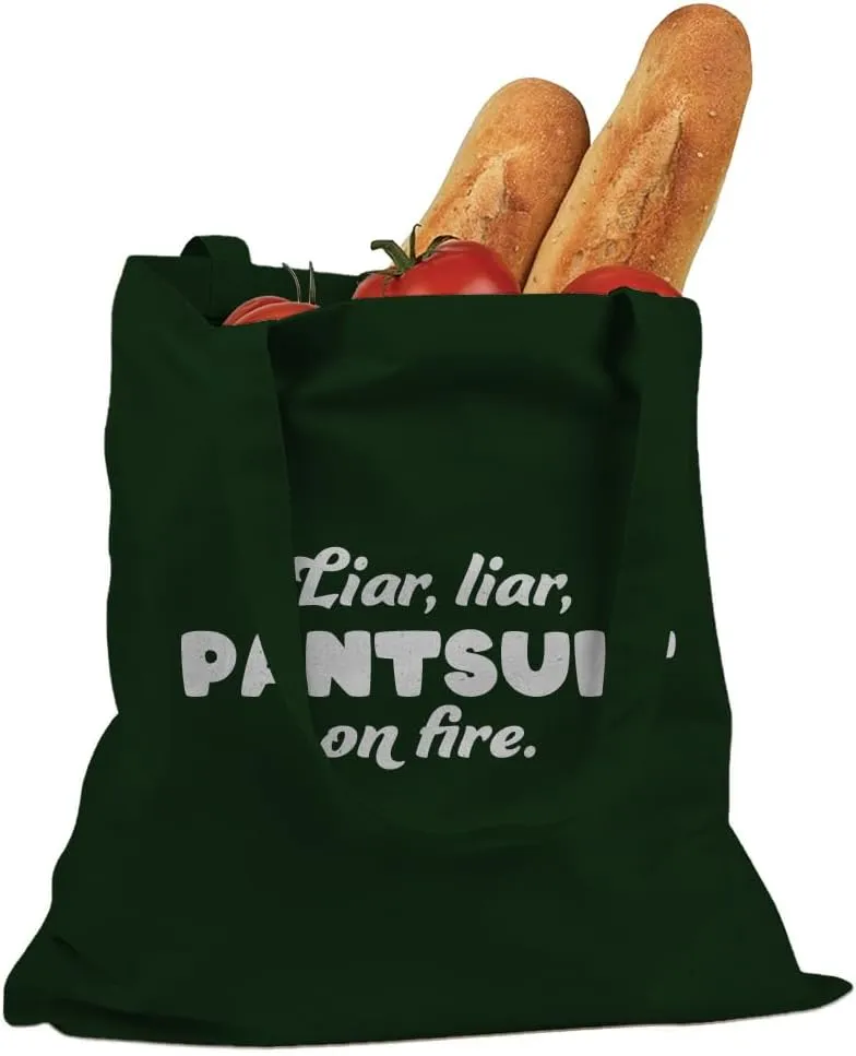 Liar Liar Pantsuit On Fire Cotton Canvas Tote Bag