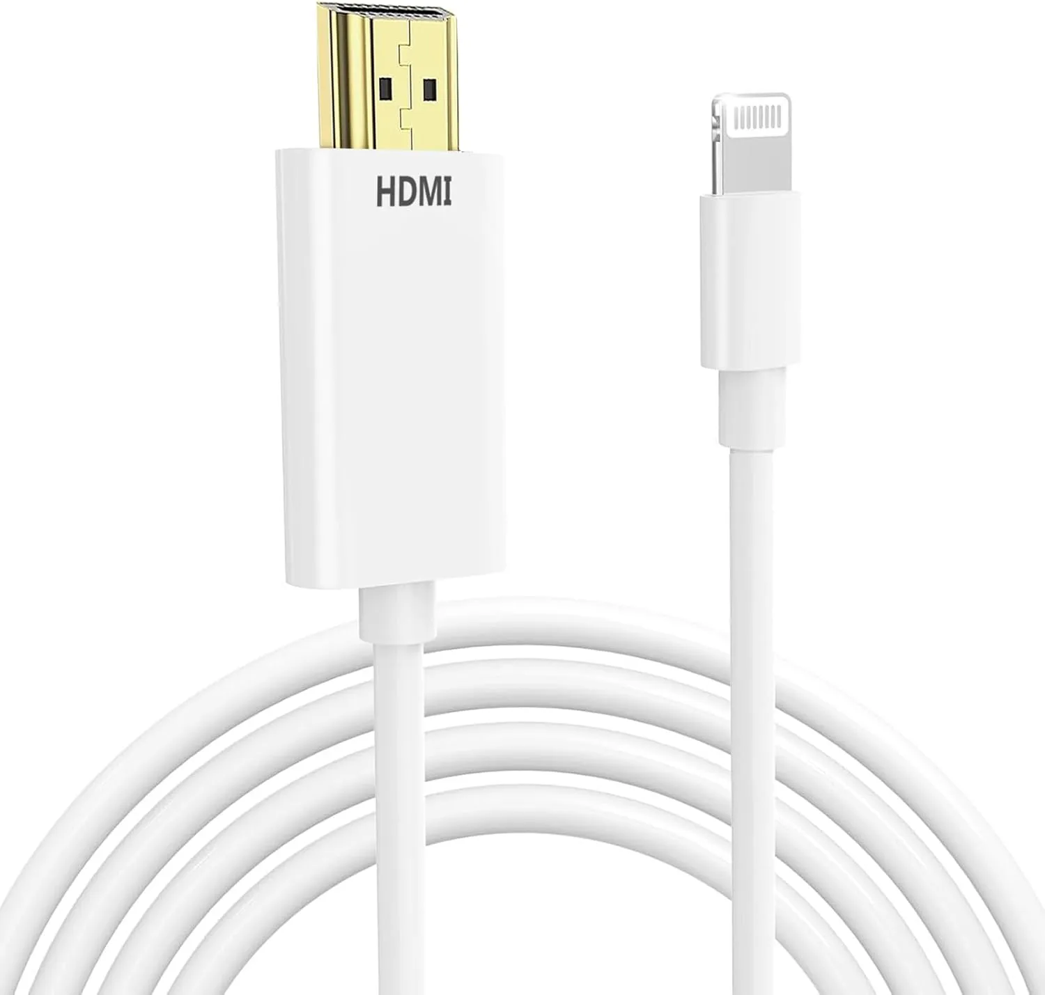 Lightning to HDMI Cable for iPhone Digital AV Adapter 1080P HD Video Sync Screen Connector iPhone to HDMI for TV Projector Monitor 6.6FT